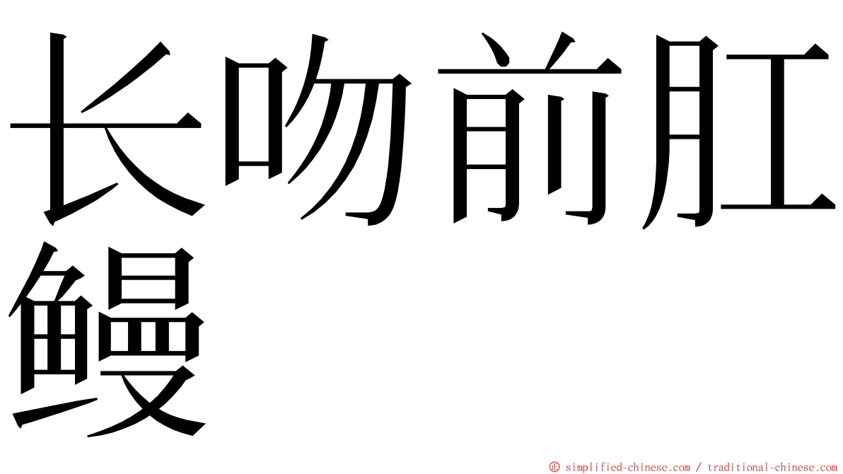 长吻前肛鳗 ming font