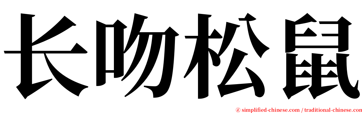 长吻松鼠 serif font