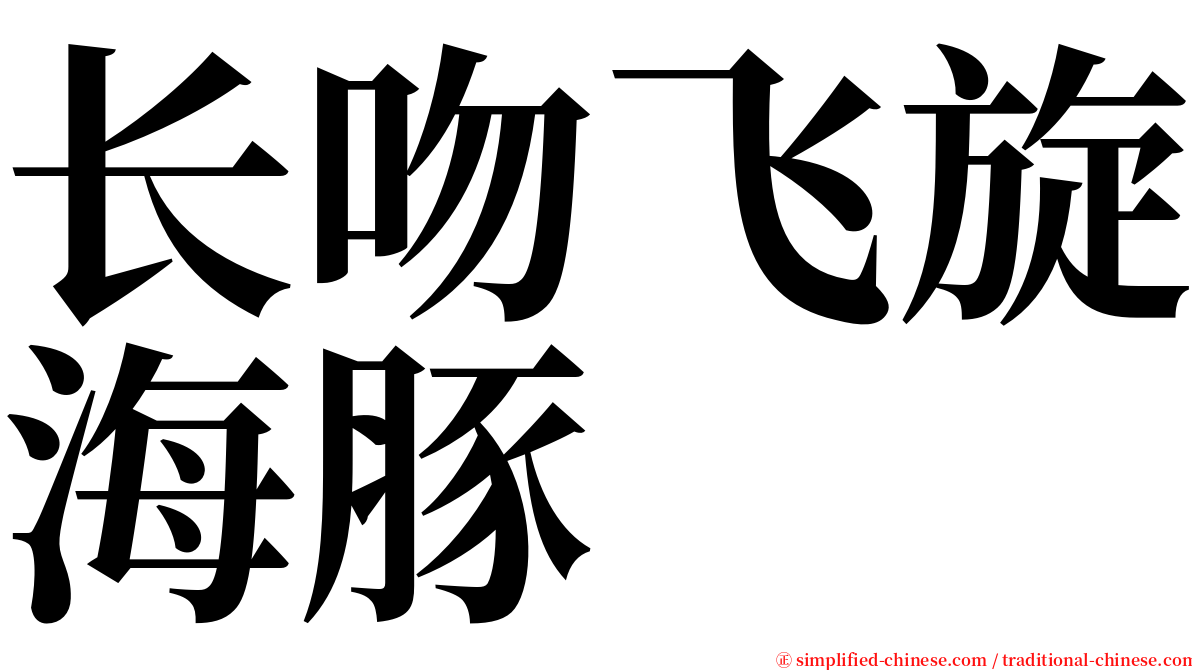 长吻飞旋海豚 serif font