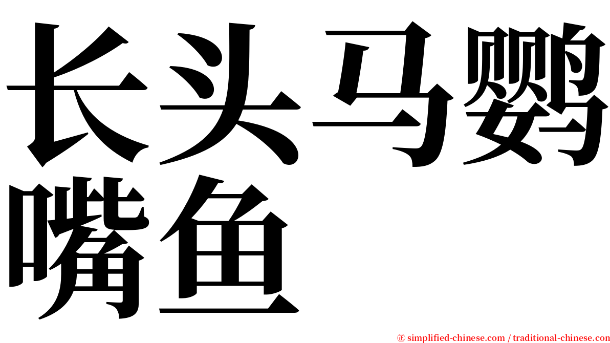 长头马鹦嘴鱼 serif font