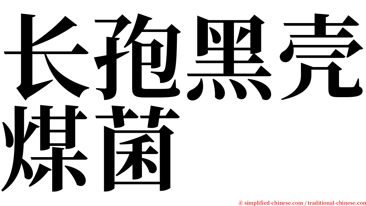 长孢黑壳煤菌 serif font