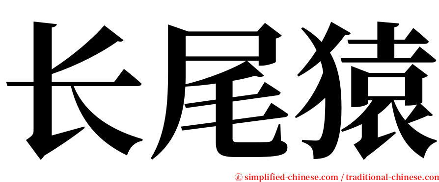 长尾猿 serif font