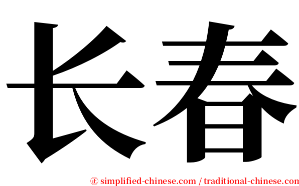 长春 serif font