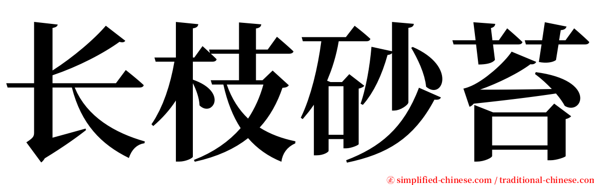 长枝砂苔 serif font