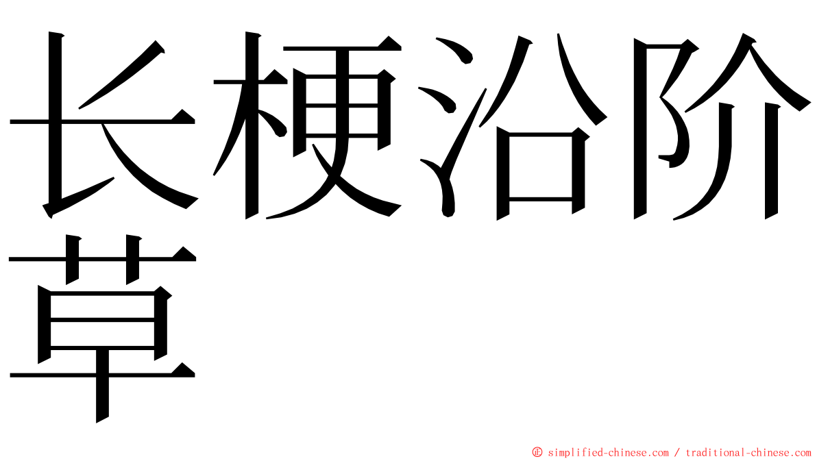 长梗沿阶草 ming font