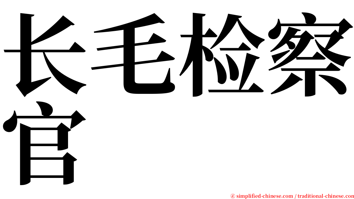 长毛检察官 serif font