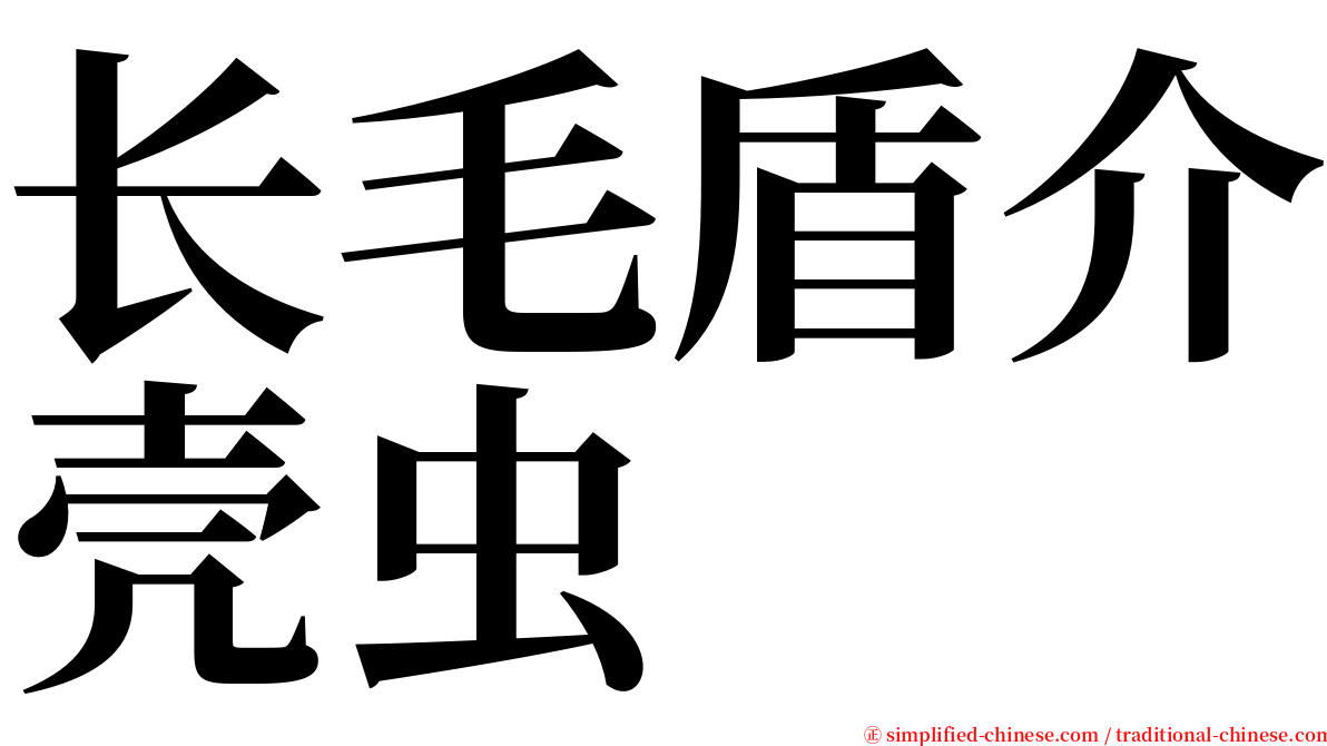 长毛盾介壳虫 serif font