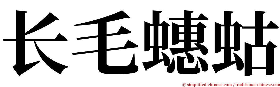 长毛蟪蛄 serif font