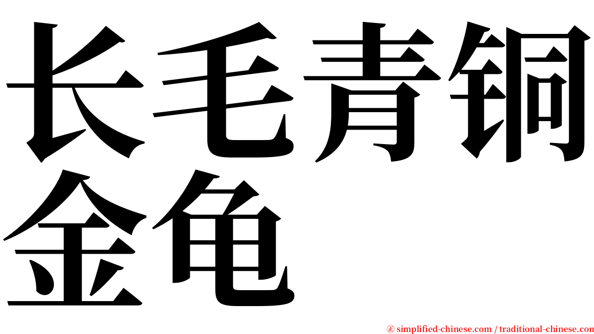 长毛青铜金龟 serif font