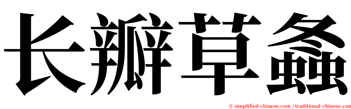 长瓣草螽 serif font