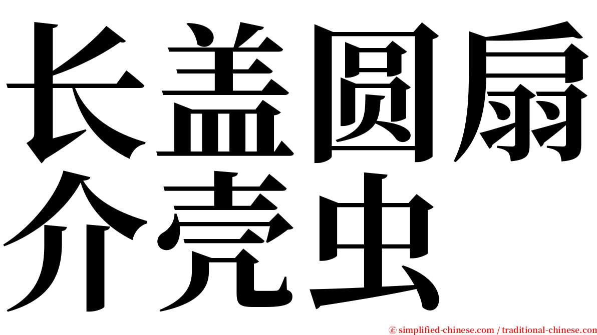 长盖圆扇介壳虫 serif font