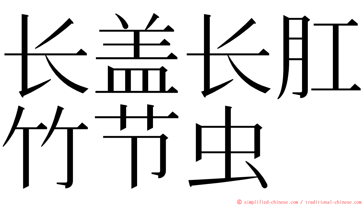 长盖长肛竹节虫 ming font