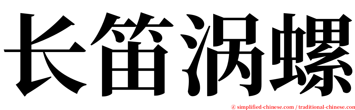 长笛涡螺 serif font