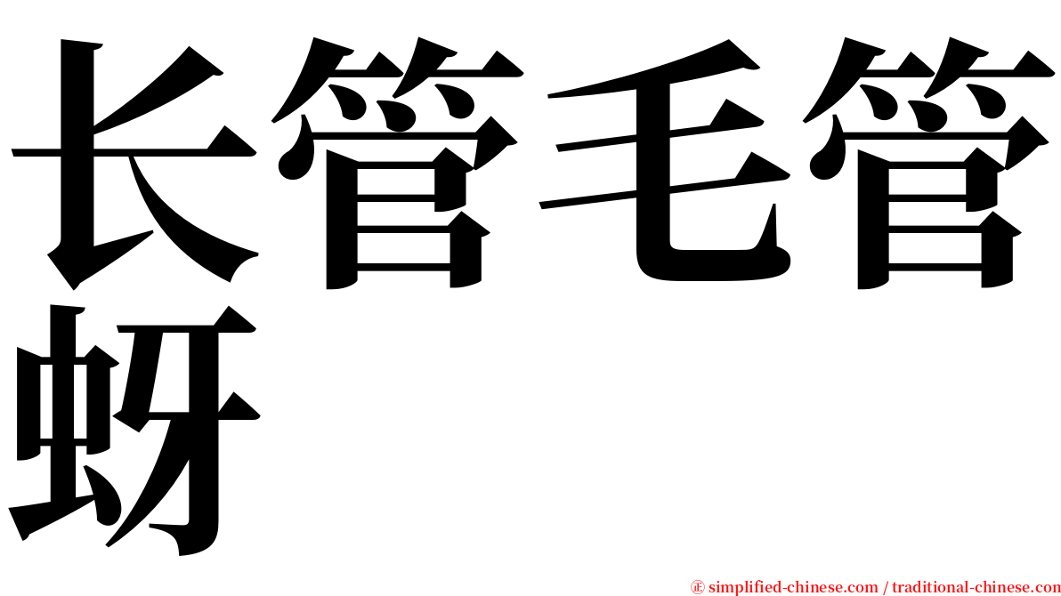 长管毛管蚜 serif font