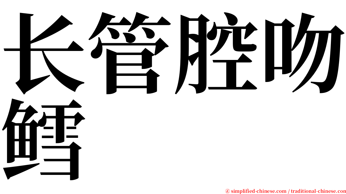 长管腔吻鳕 serif font