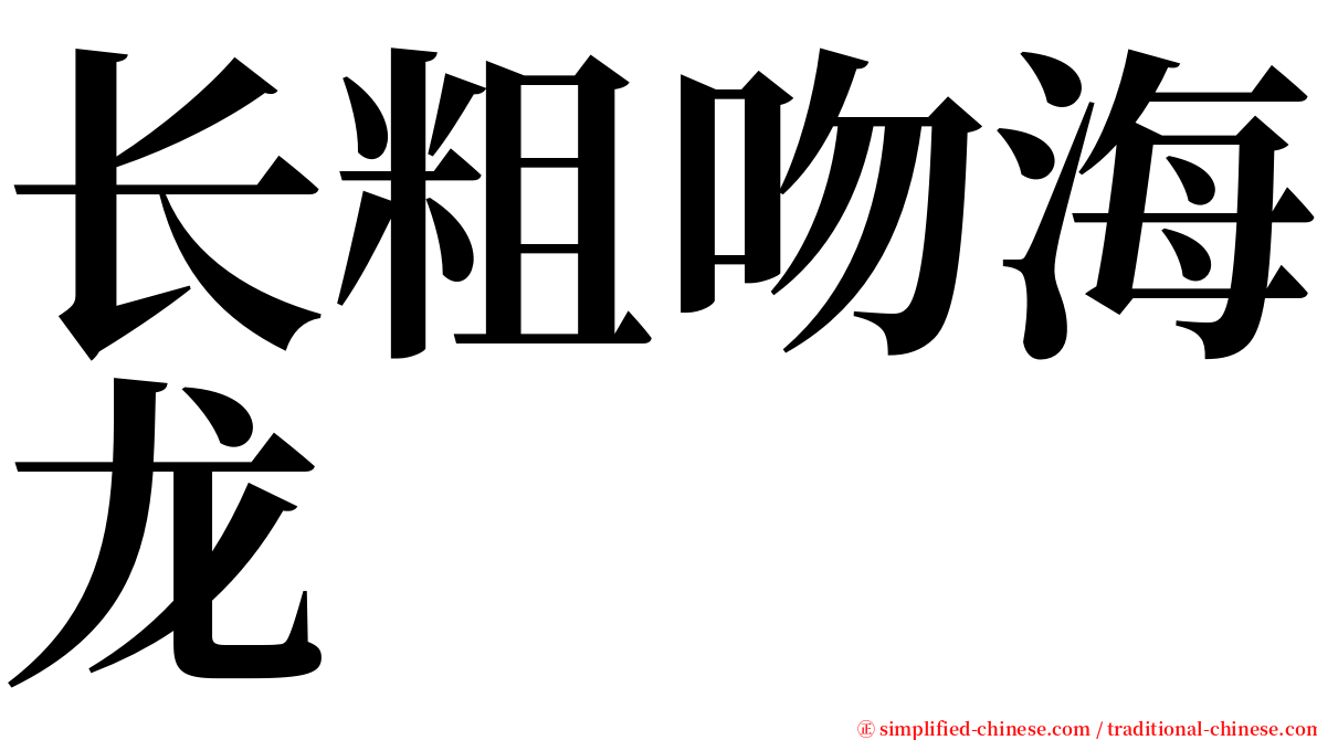 长粗吻海龙 serif font