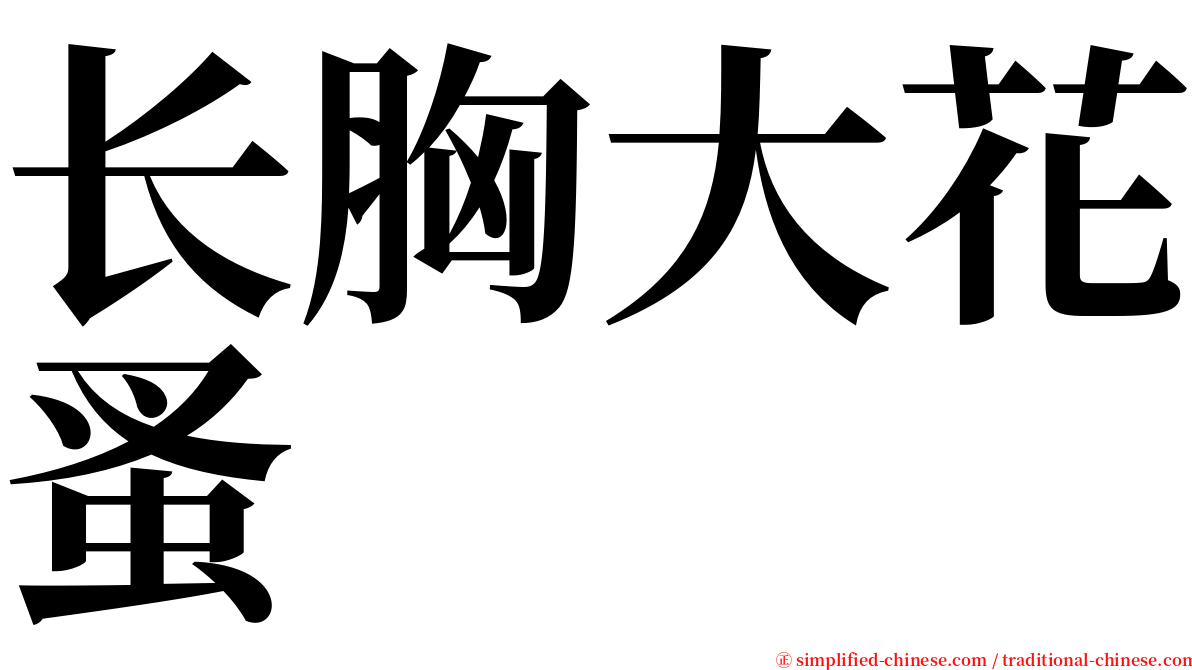 长胸大花蚤 serif font