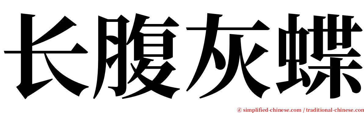 长腹灰蝶 serif font