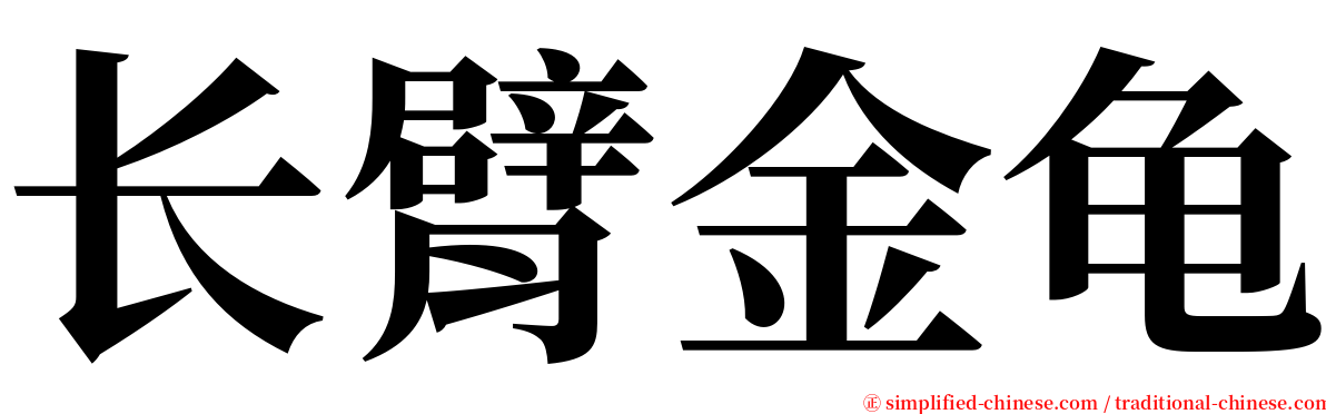 长臂金龟 serif font