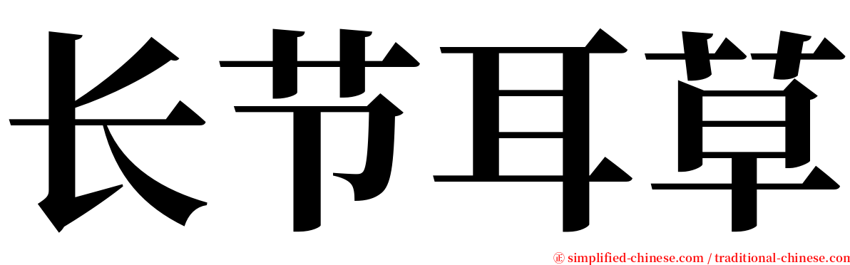 长节耳草 serif font