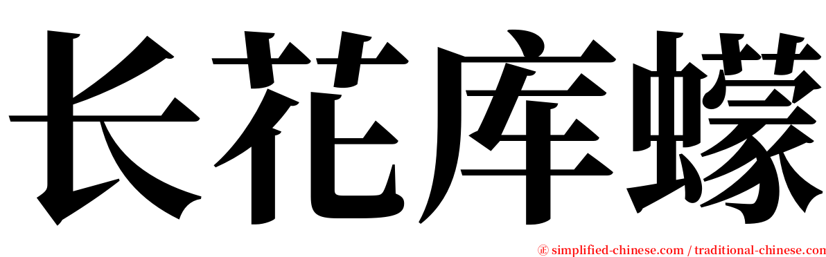 长花库蠓 serif font