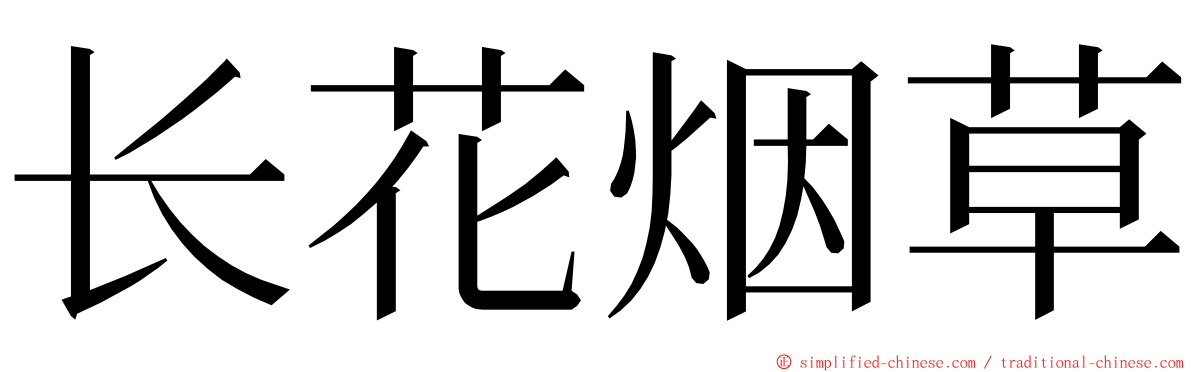 长花烟草 ming font