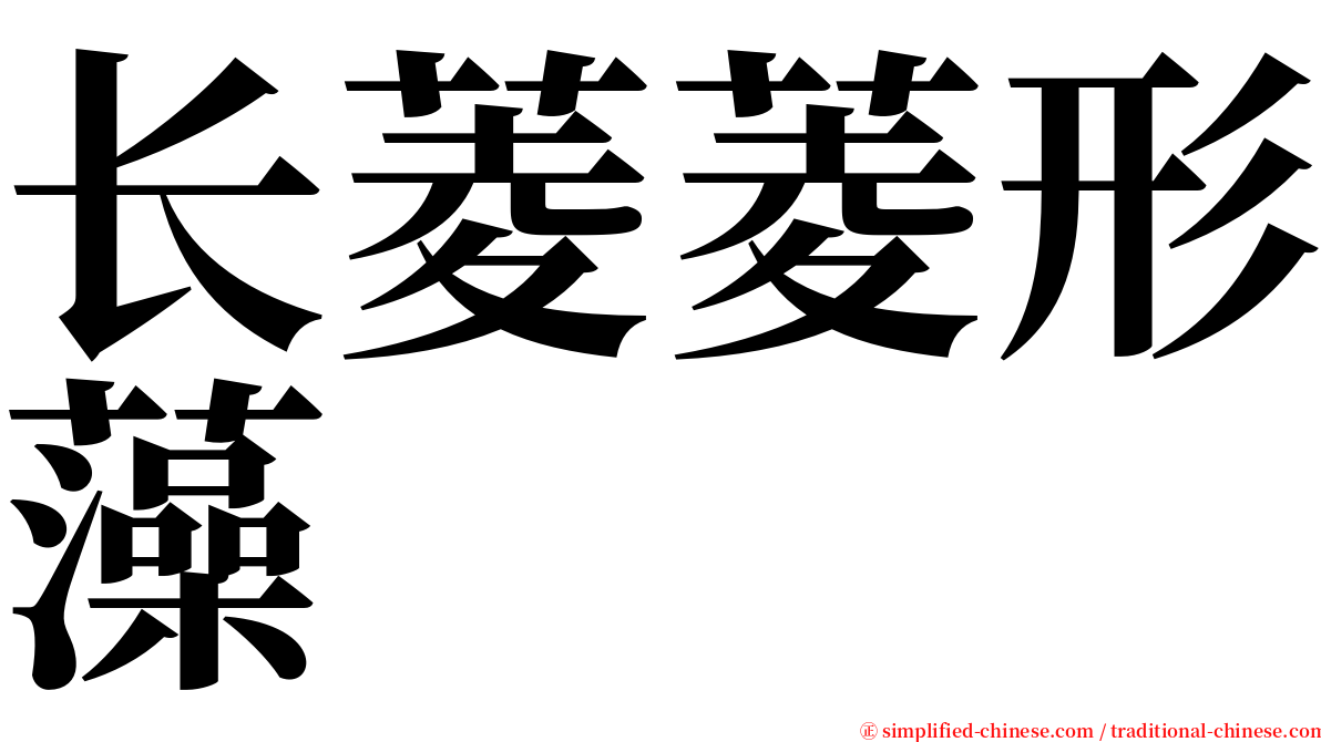 长菱菱形藻 serif font