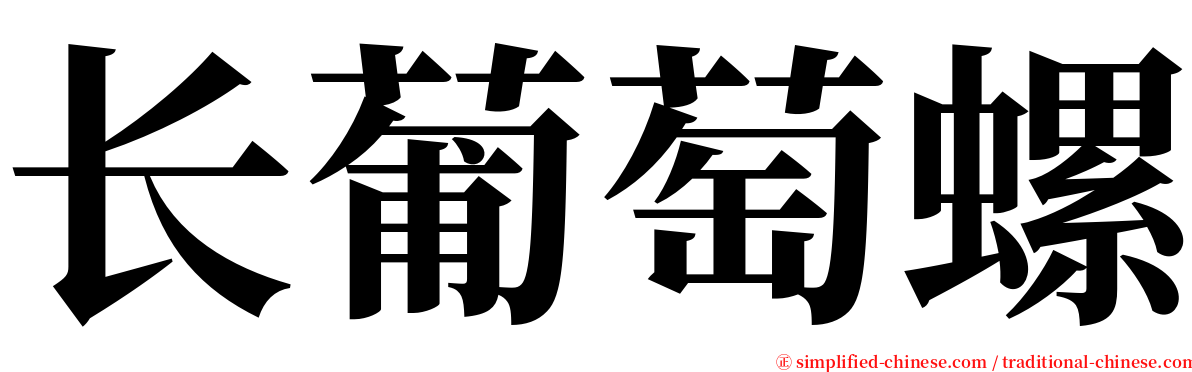 长葡萄螺 serif font