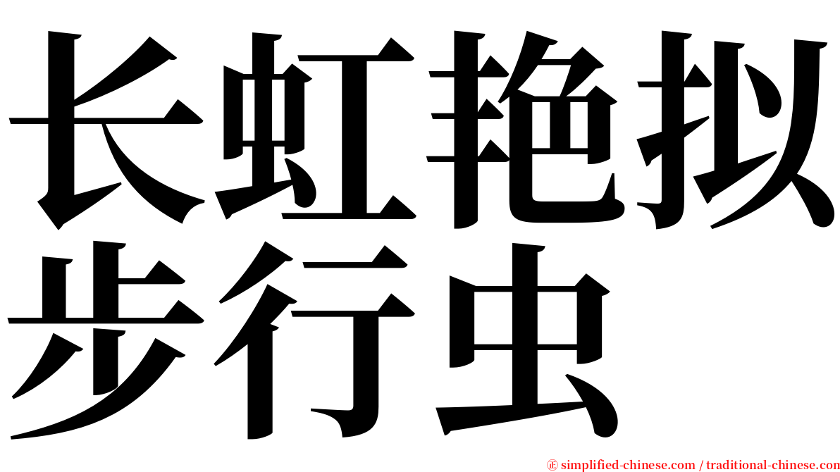 长虹艳拟步行虫 serif font