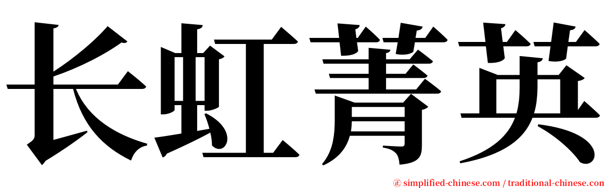 长虹菁英 serif font