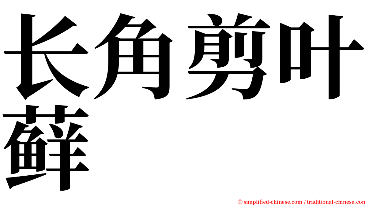 长角剪叶藓 serif font