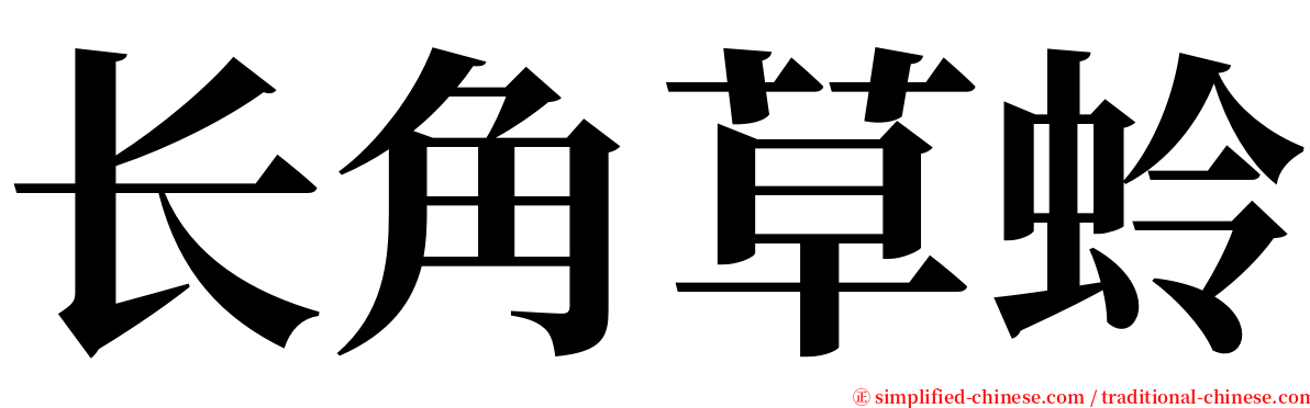 长角草蛉 serif font