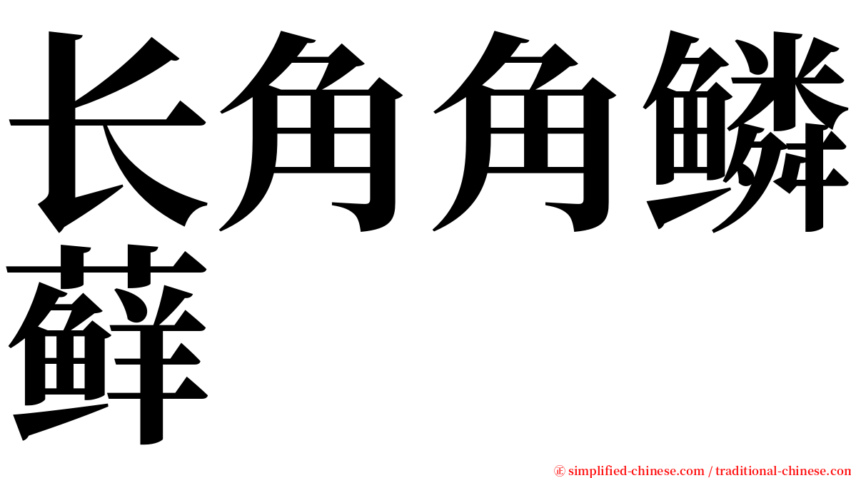 长角角鳞藓 serif font