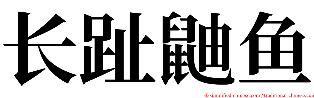 长趾鼬鱼 serif font