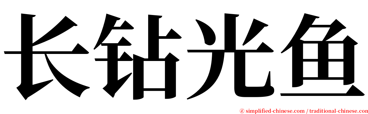 长钻光鱼 serif font