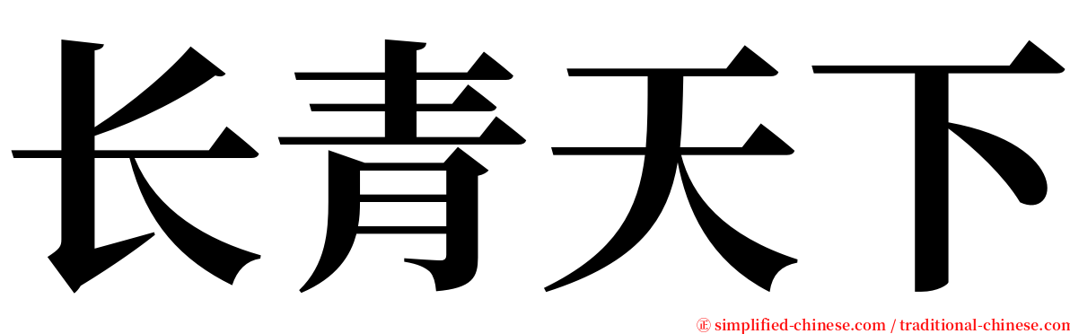 长青天下 serif font