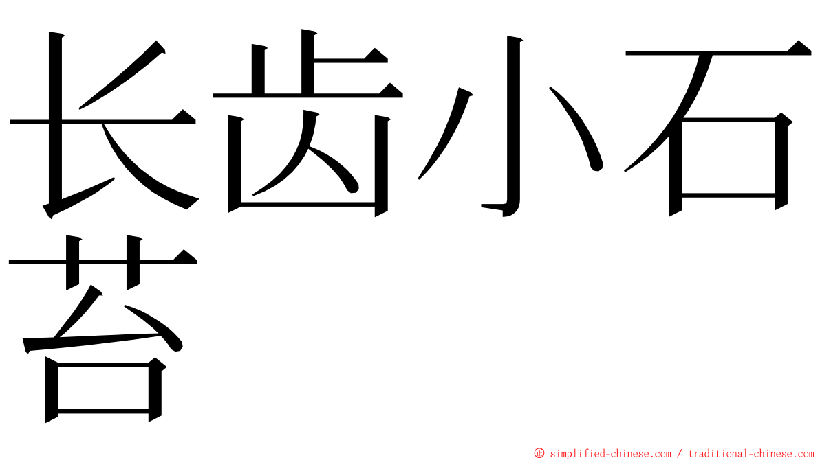 长齿小石苔 ming font