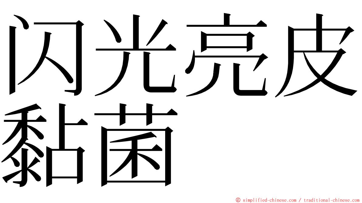 闪光亮皮黏菌 ming font