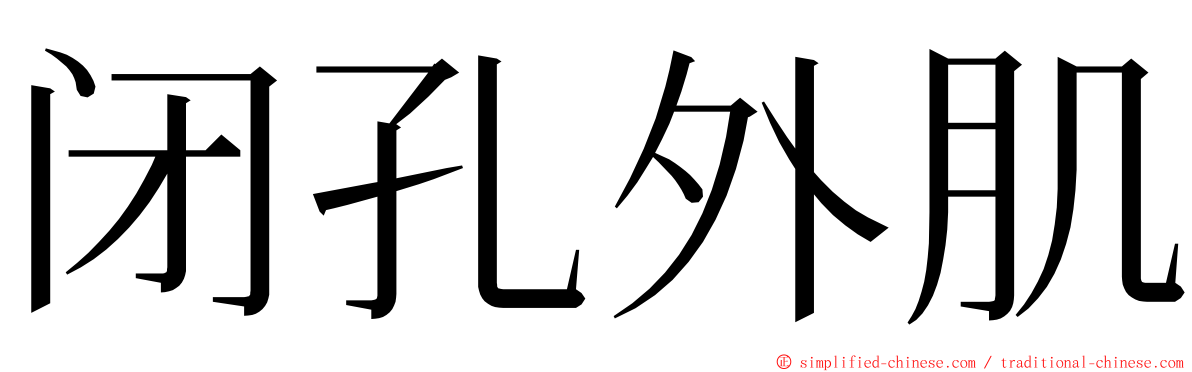 闭孔外肌 ming font