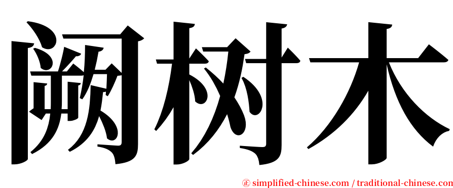 阙树木 serif font