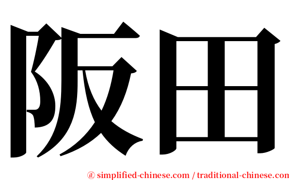 阪田 serif font