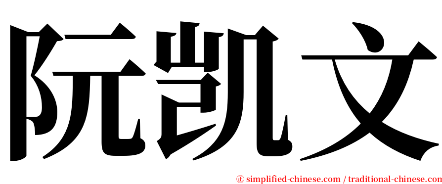 阮凯文 serif font