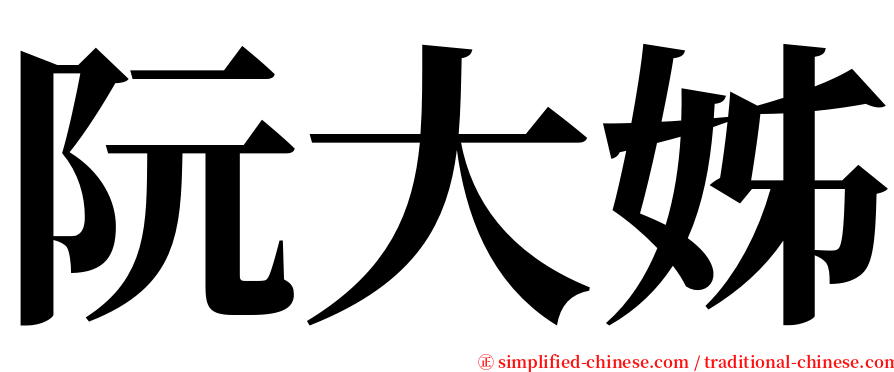 阮大姊 serif font