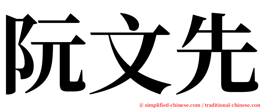 阮文先 serif font
