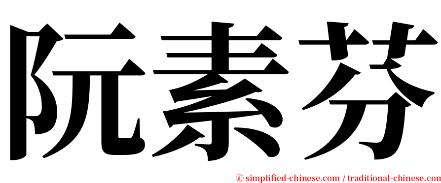 阮素芬 serif font