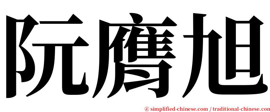 阮膺旭 serif font