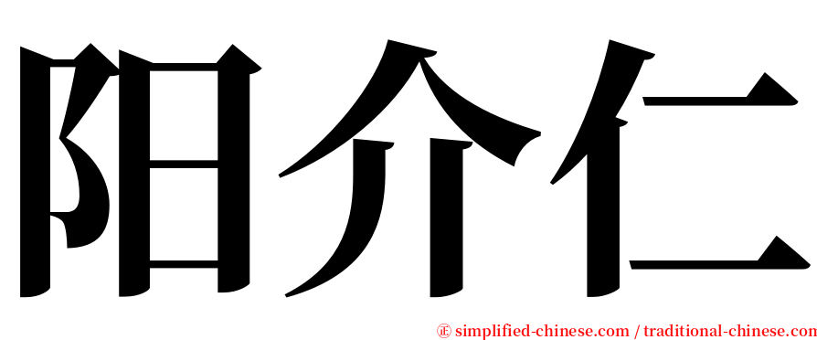 阳介仁 serif font