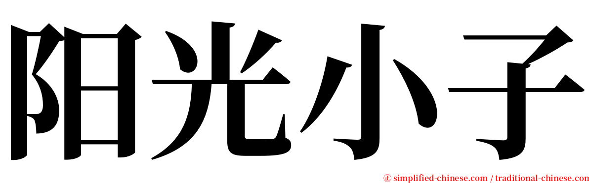 阳光小子 serif font