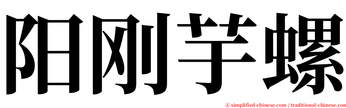 阳刚芋螺 serif font