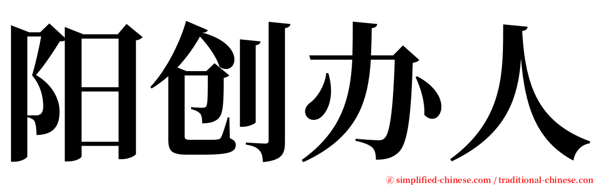 阳创办人 serif font